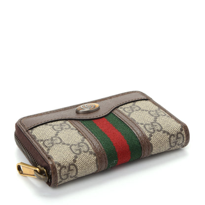 Gucci GG Supreme Web Ophidia Zip Around Card Case Brown 4 of 6