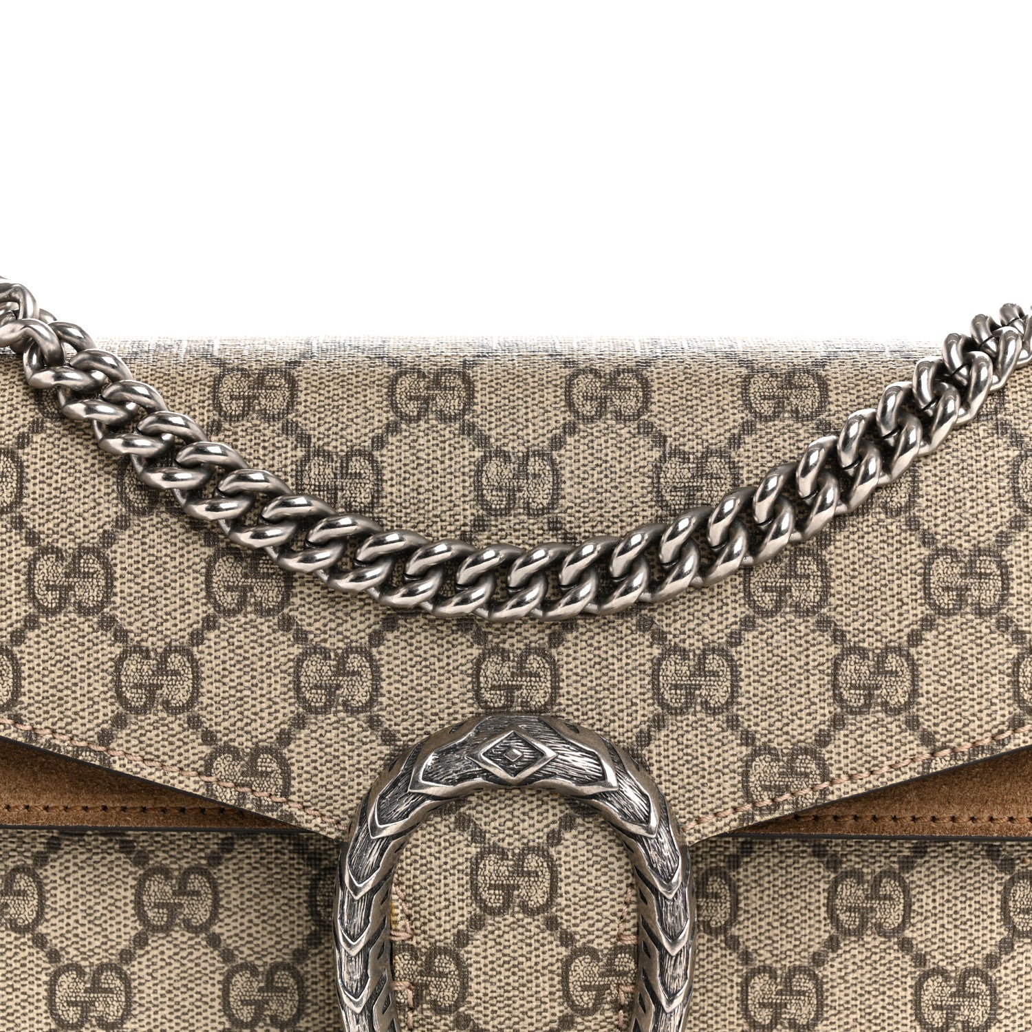 Gucci GG Supreme Monogram Small Dionysus Shoulder Bag Taupe 8 of 11
