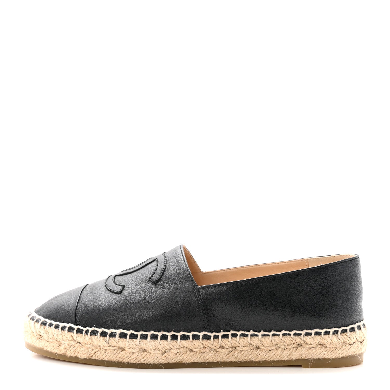 Chanel Lambskin CC Espadrilles 39 Black 1 of 10