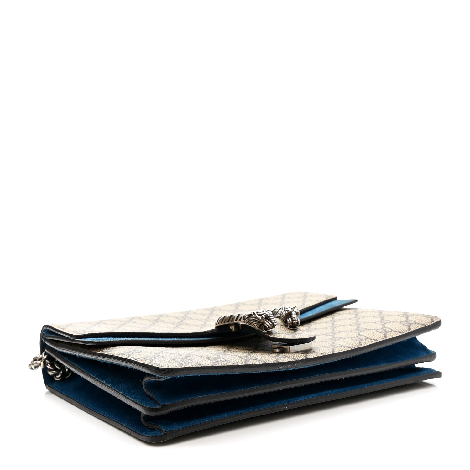 Gucci GG Supreme Monogram Medium Dionysus Shoulder Bag Blue 4 of 19