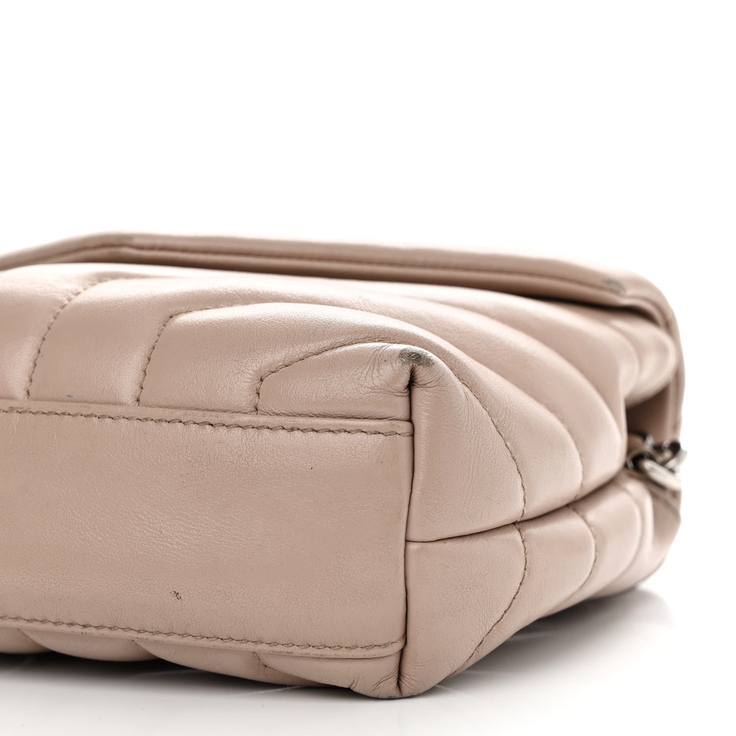 Saint Laurent Calfskin Y Quilted Monogram Toy Loulou Crossbody Bag Dark Beige 11 of 14