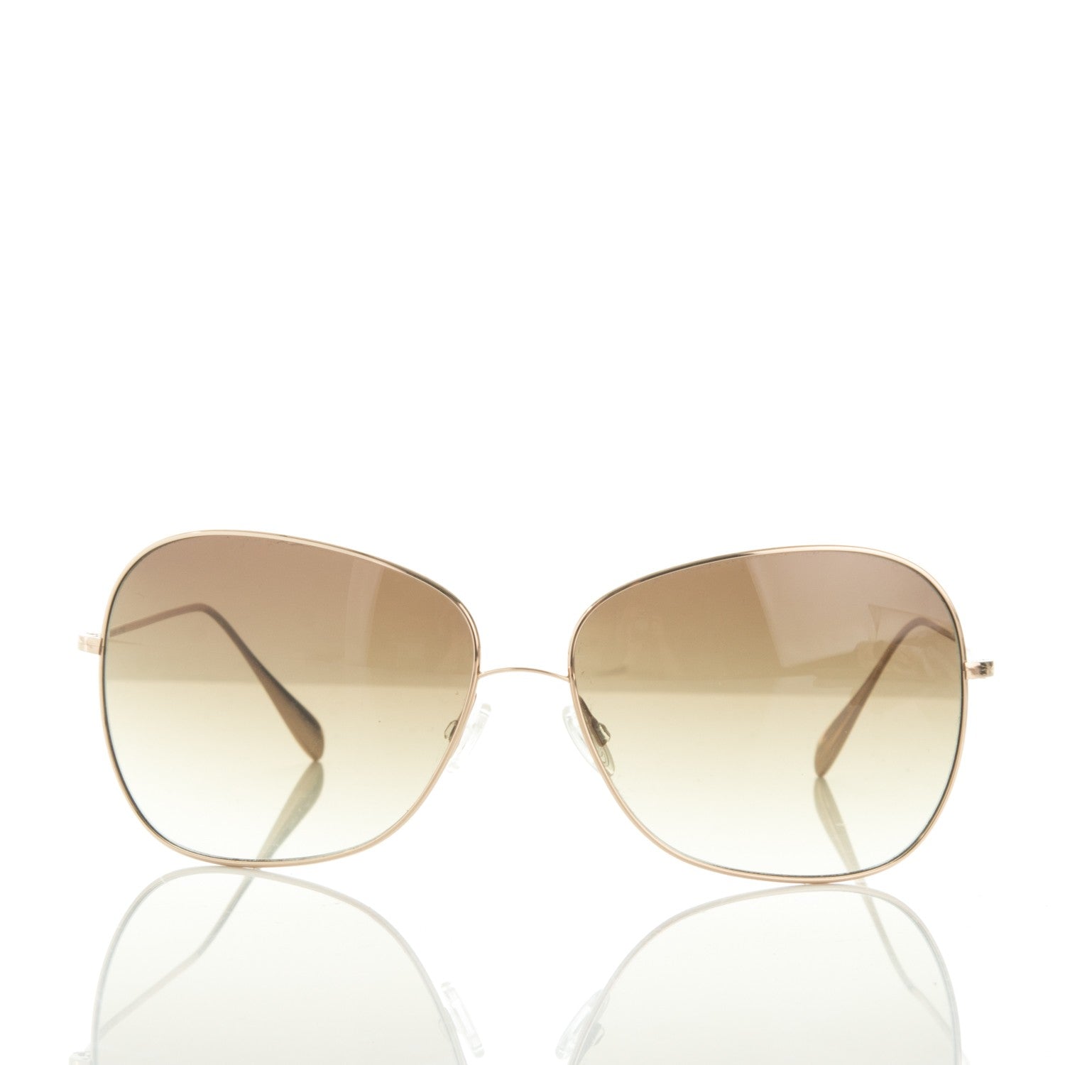 Oliver Peoples Titanium Elsie Aviator Sunglasses Gold 2 of 8