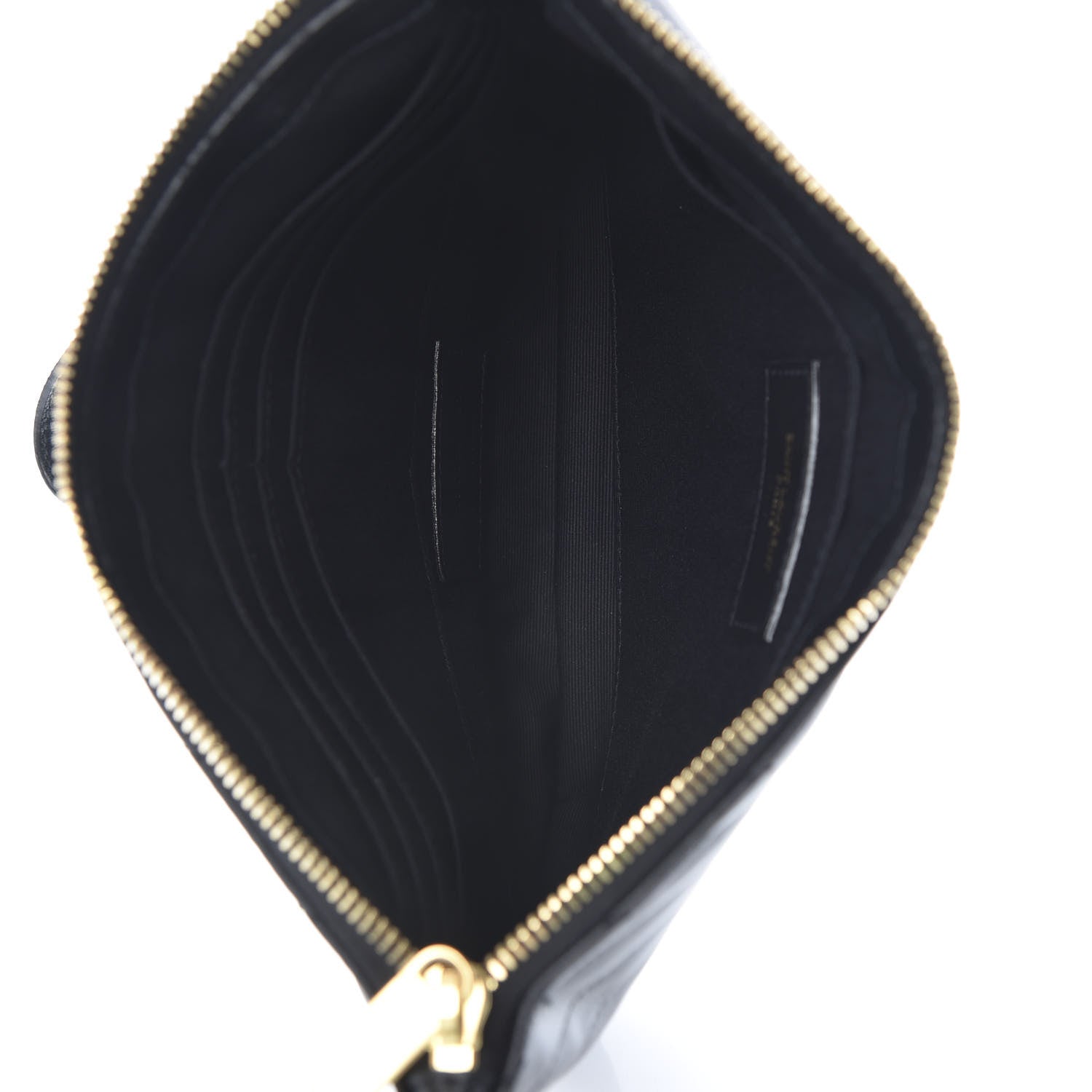 Saint Laurent Matelasse Chevron Monogram A5 Wristlet Black 5 of 8