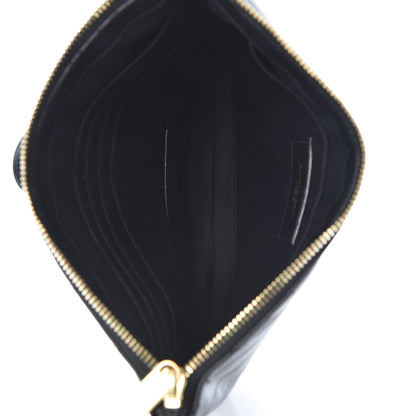 Saint Laurent Matelasse Chevron Monogram A5 Wristlet Black 5 of 8