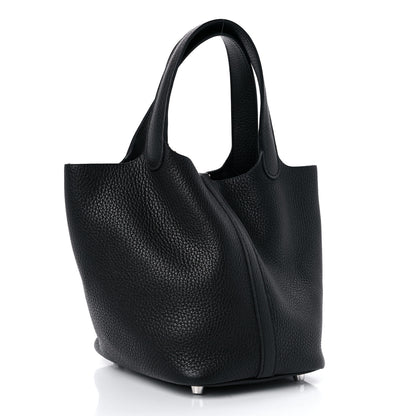 Hermes Taurillon Clemence Picotin Lock 18 PM Black 3 of 13