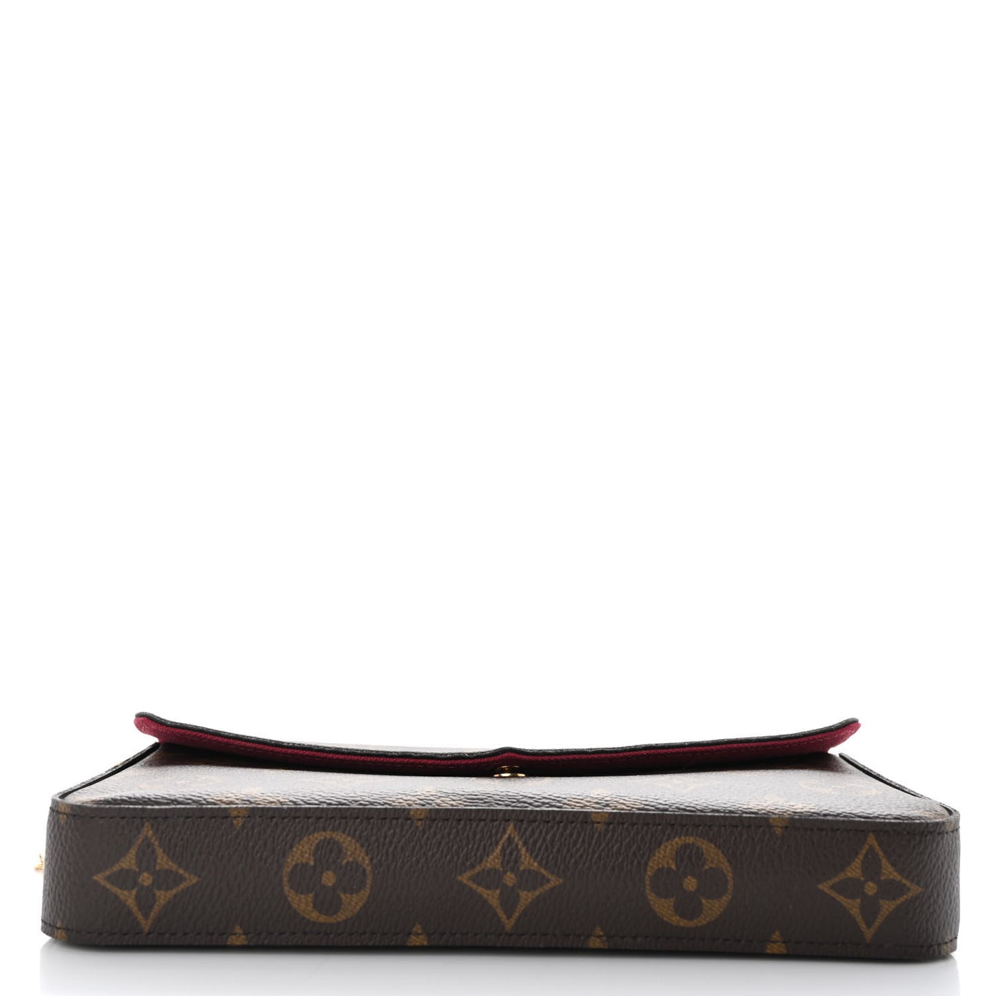 Monogram Pochette Felicie Chain Wallet Fuchsia