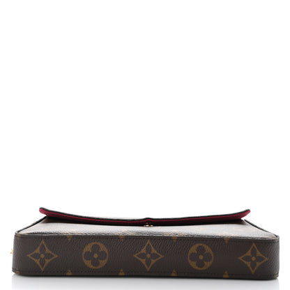 Louis Vuitton Monogram Pochette Felicie Chain Wallet Fuchsia 11 of 12