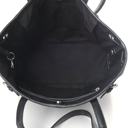Christian Dior Coated Canvas Cannage Small Panarea Tote Black 4 of 7
