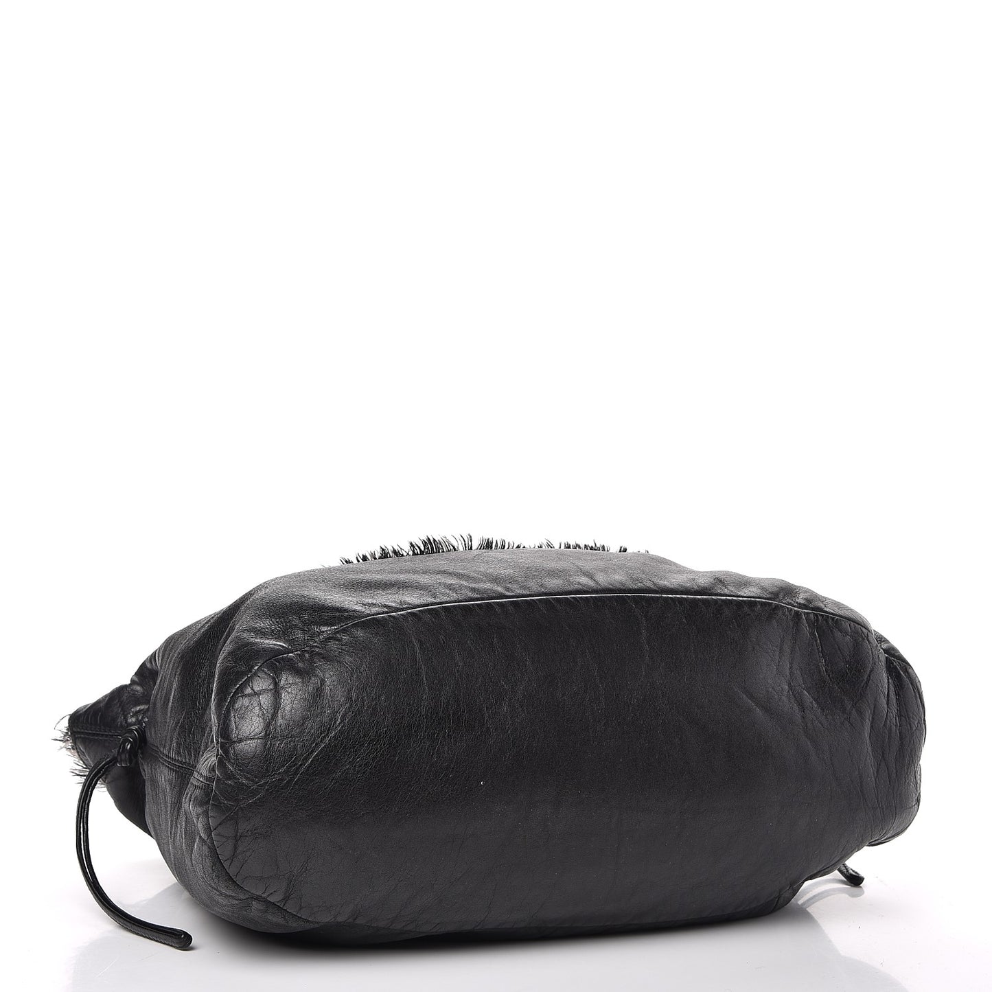 Tweed Lambskin Drawstring Tweedy Tote Black