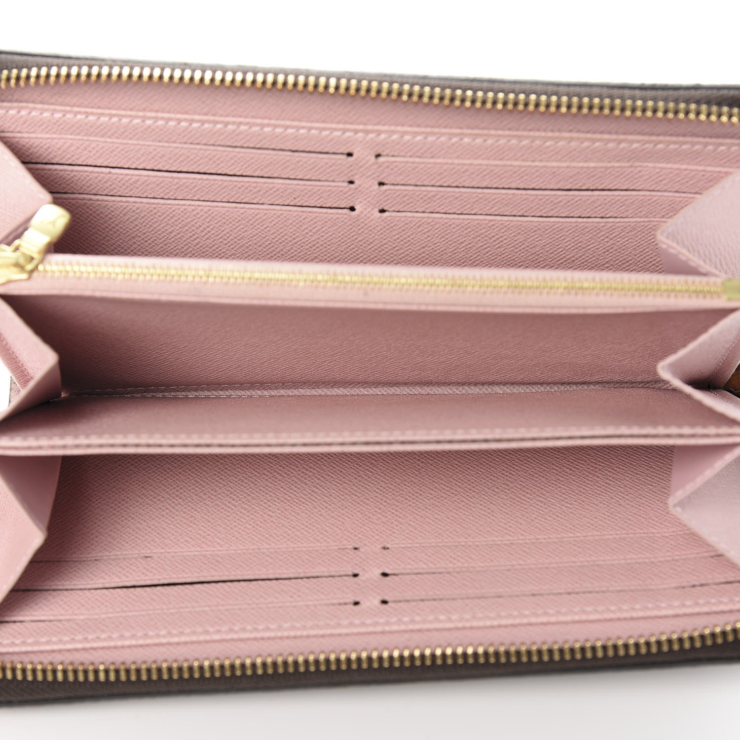 Louis Vuitton Damier Ebene Zippy Wallet Rose Ballerine 5 of 8