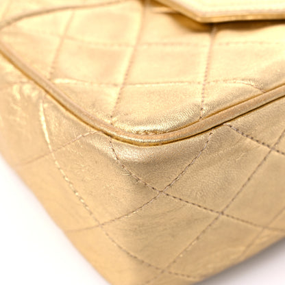 Chanel Metallic Lambskin Quilted Tassel Camera Case Gold 8 of 18