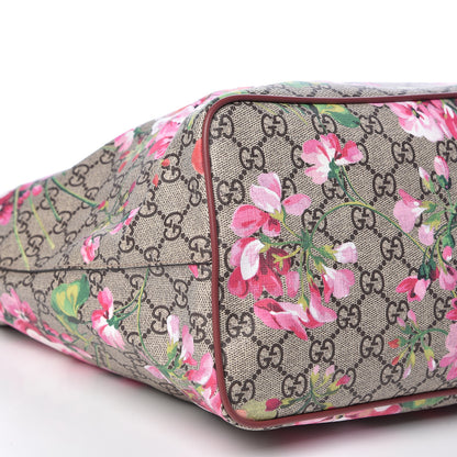 Gucci Soft GG Supreme Monogram Blooms Medium Crossbody Tote Beige Multicolor Dry Rose 8 of 12