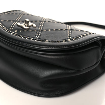 Chanel Calfskin Coco Eyelets Small Flap Bag Black 9 of 10