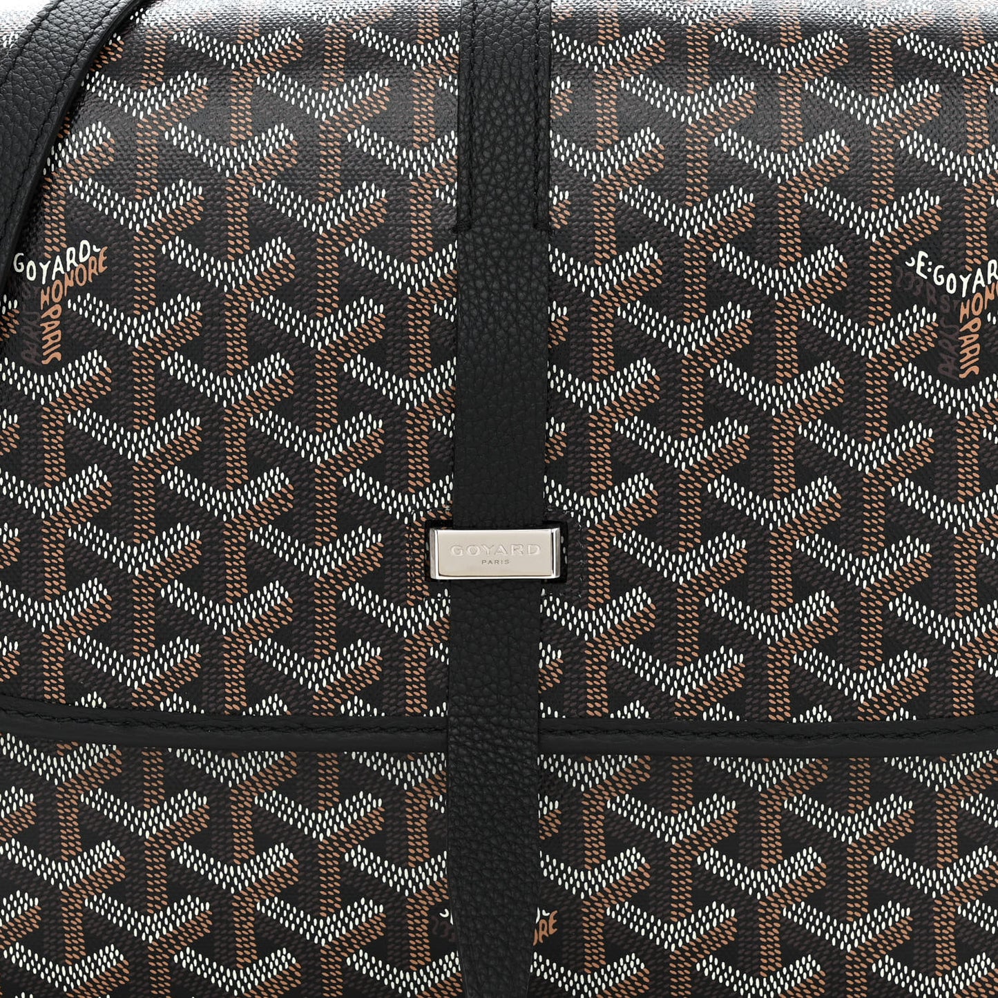 Goyardine Belvedere II MM Messenger Bag Black