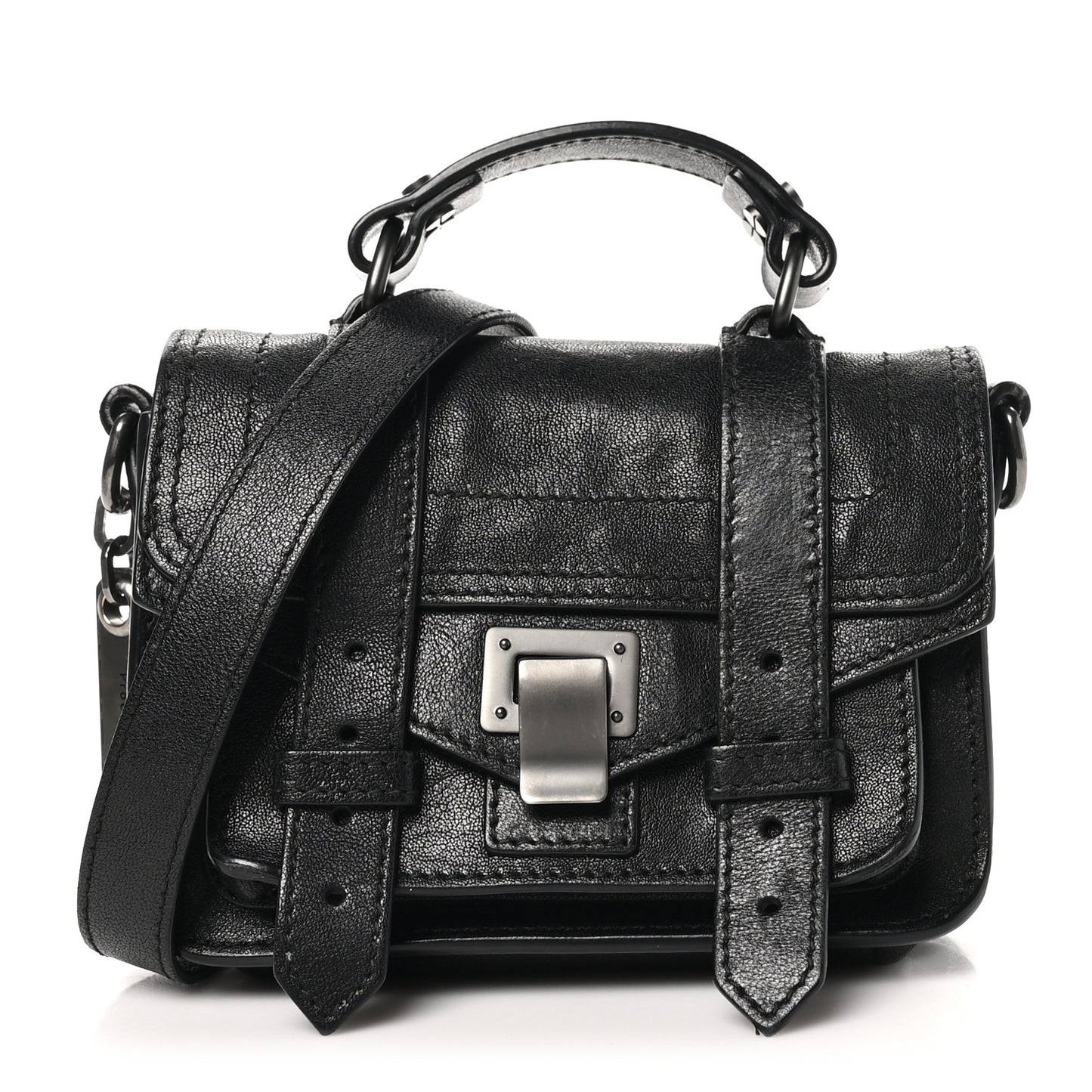 Lambskin Micro PS1 Satchel Black