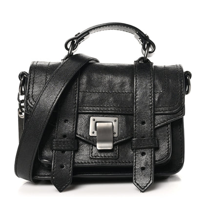 Proenza Schouler Lambskin Micro PS1 Satchel Black 1 of 10