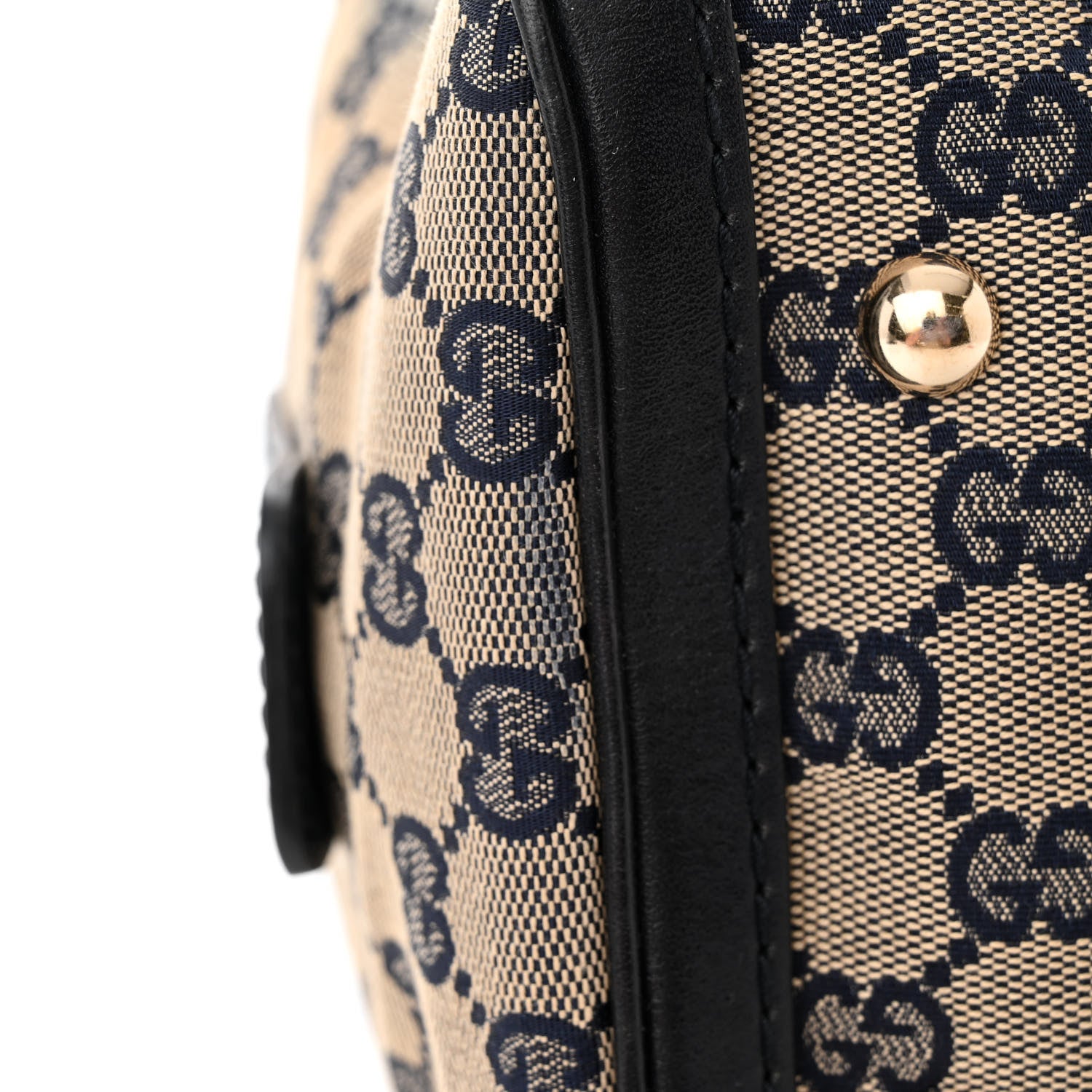 Gucci Monogram Vintage Web Small Boston Navy 18 of 18