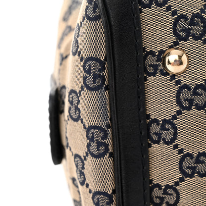 Gucci Monogram Vintage Web Small Boston Navy 18 of 18