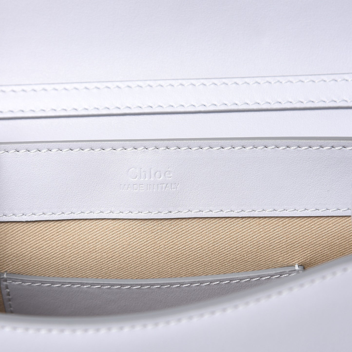 Calfskin Suede C Clutch With Chain Light Cloud