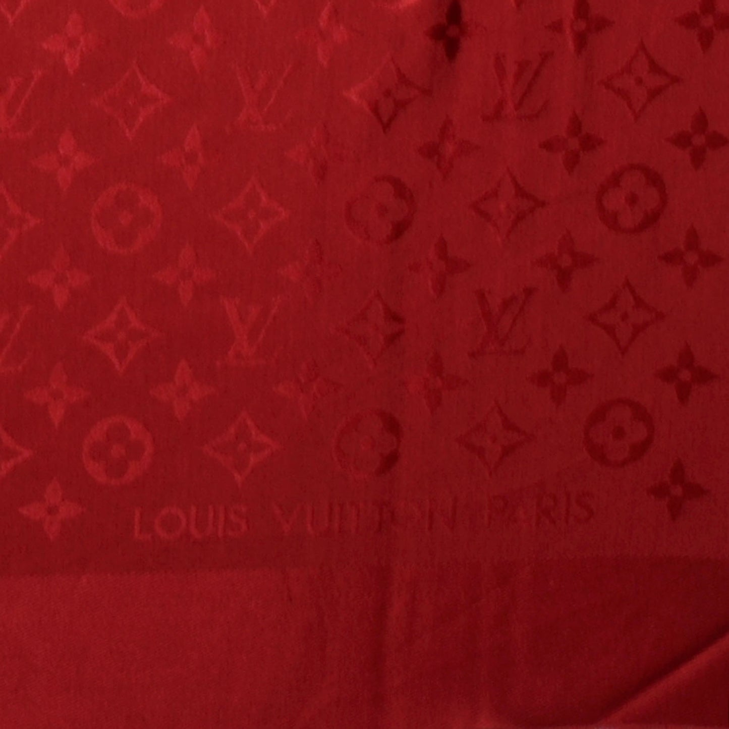 Silk Wool Monogram Shawl Pomme D'Amour