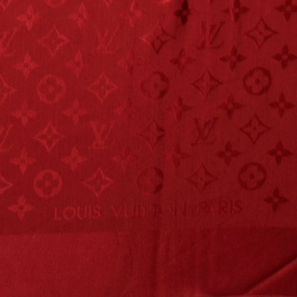Louis Vuitton Silk Wool Monogram Shawl Pomme D'Amour 4 of 5
