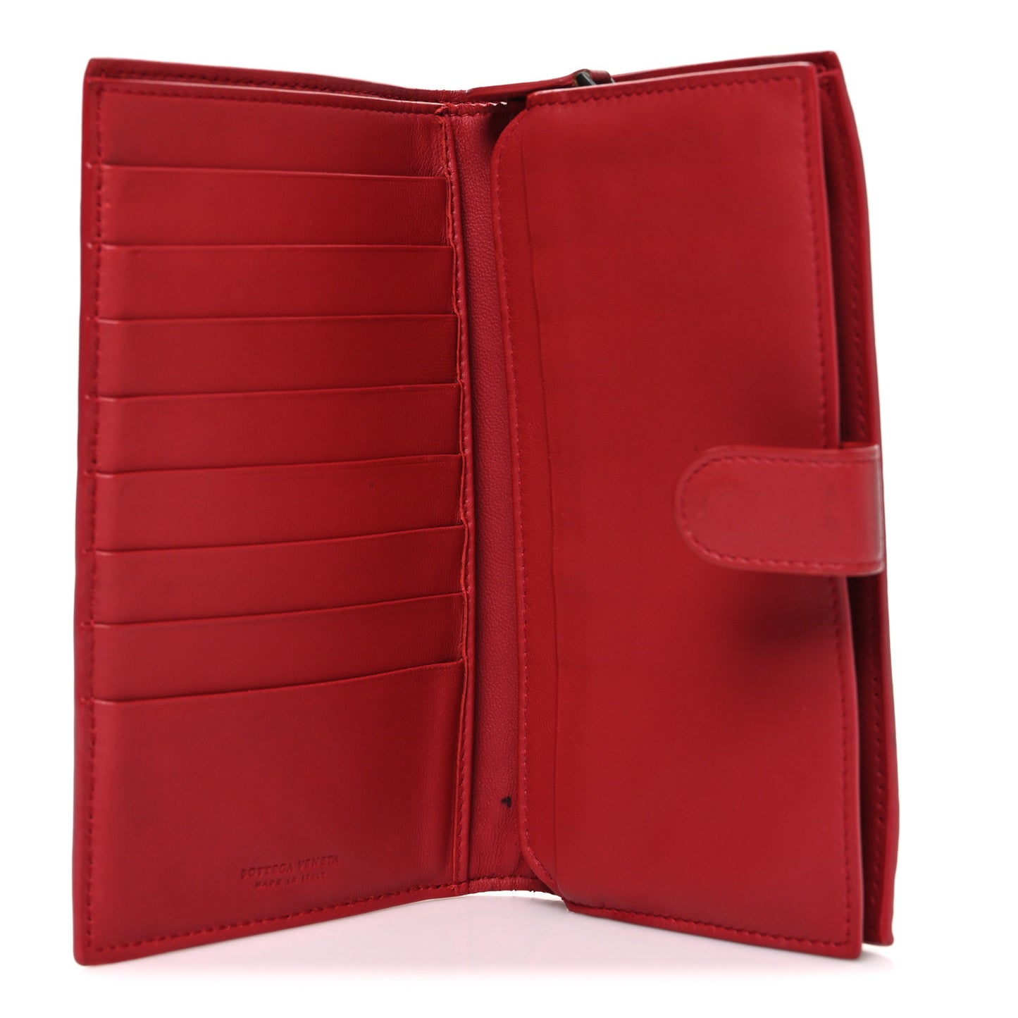 Nappa Intrecciato Continental Wallet Red