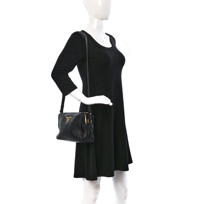 Prada Vitello Phenix Camera Bag Black 2 of 9