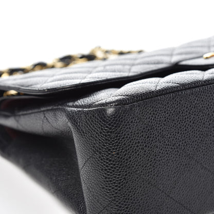 Chanel Caviar Quilted Jumbo Double Flap Black 11 of 12