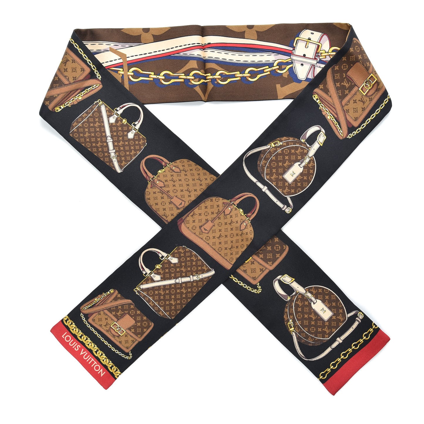 Silk Monogram Tribute To Bandeau Brown