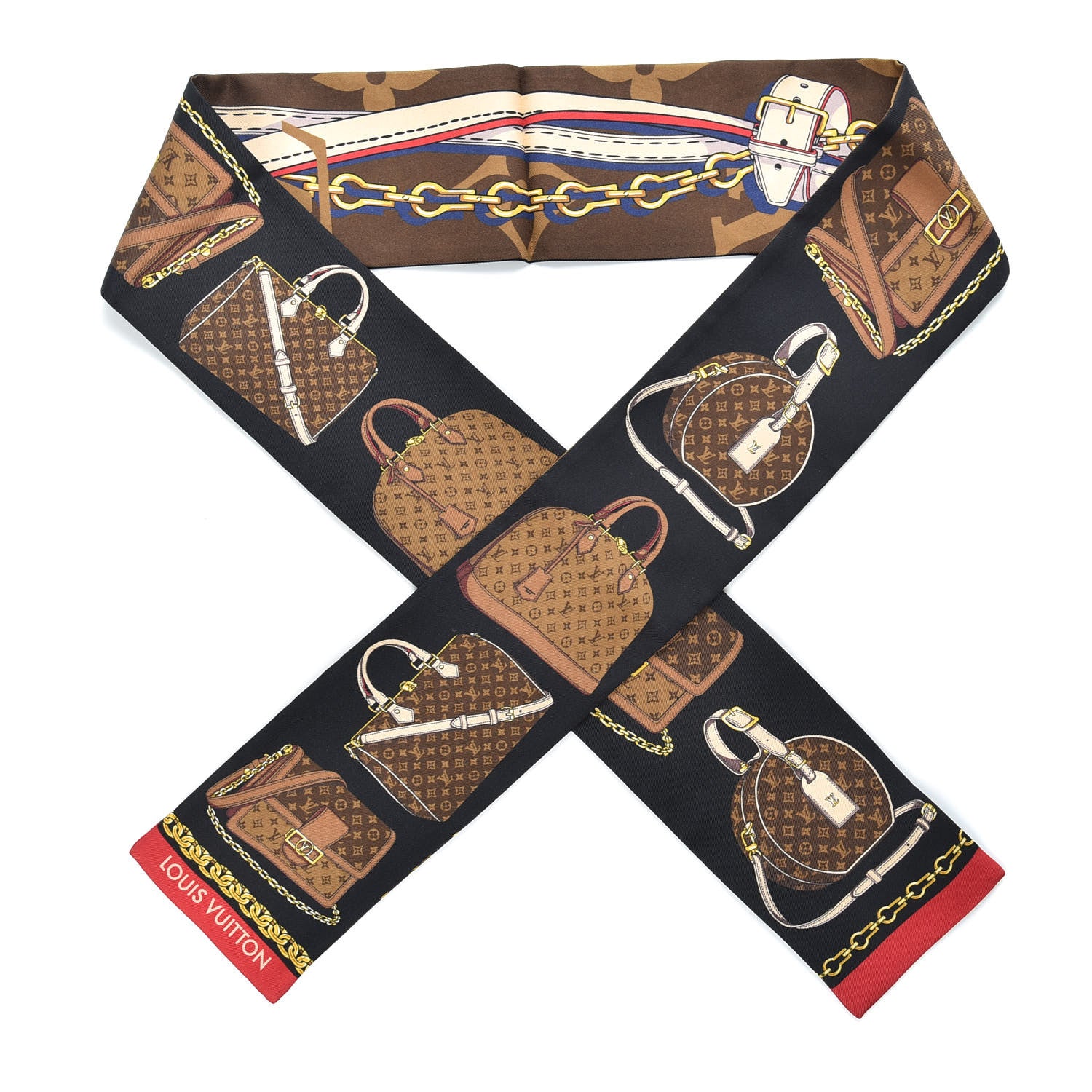 Louis Vuitton Silk Monogram Tribute To Bandeau Brown 1 of 4