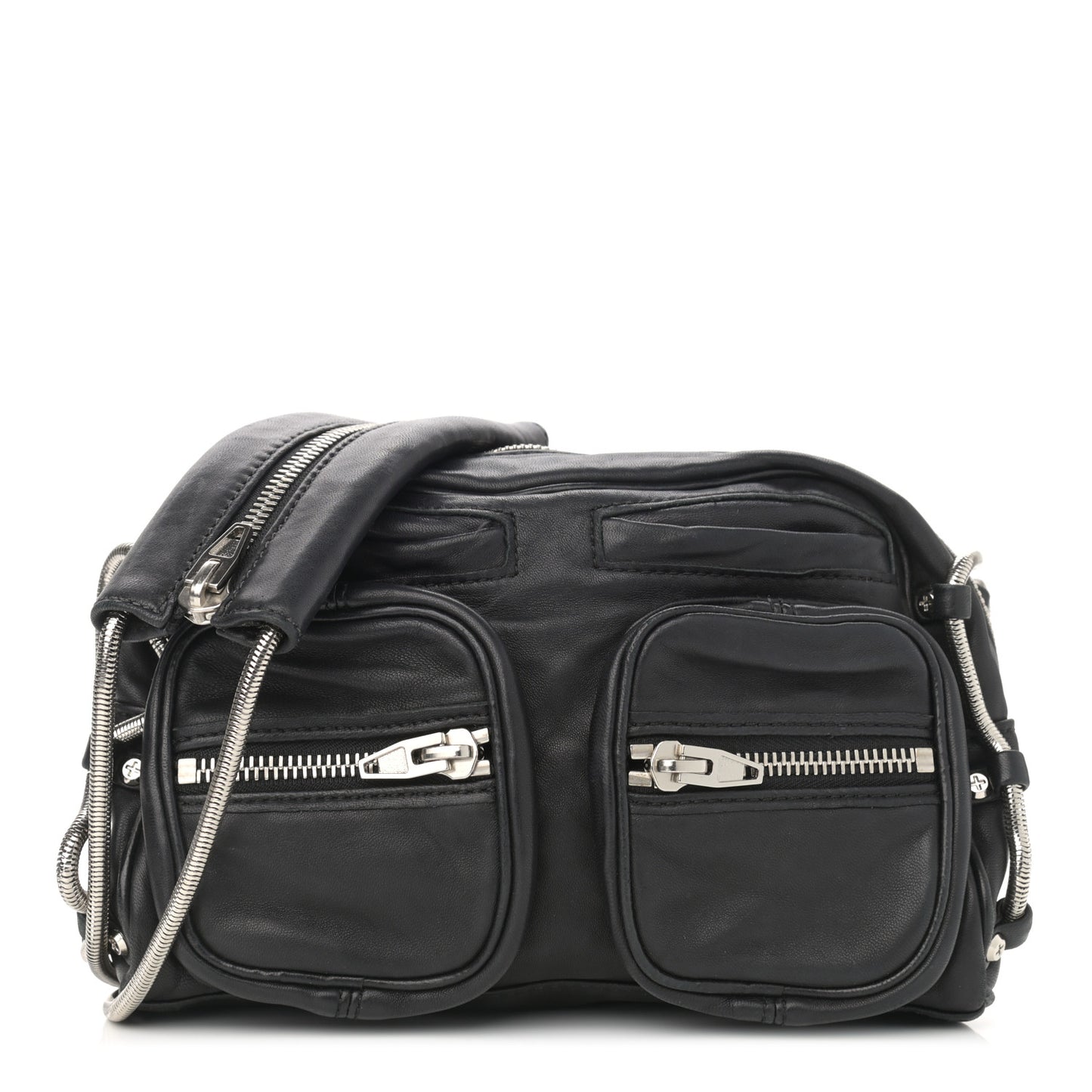 Washed Lambskin Brenda Chain Black