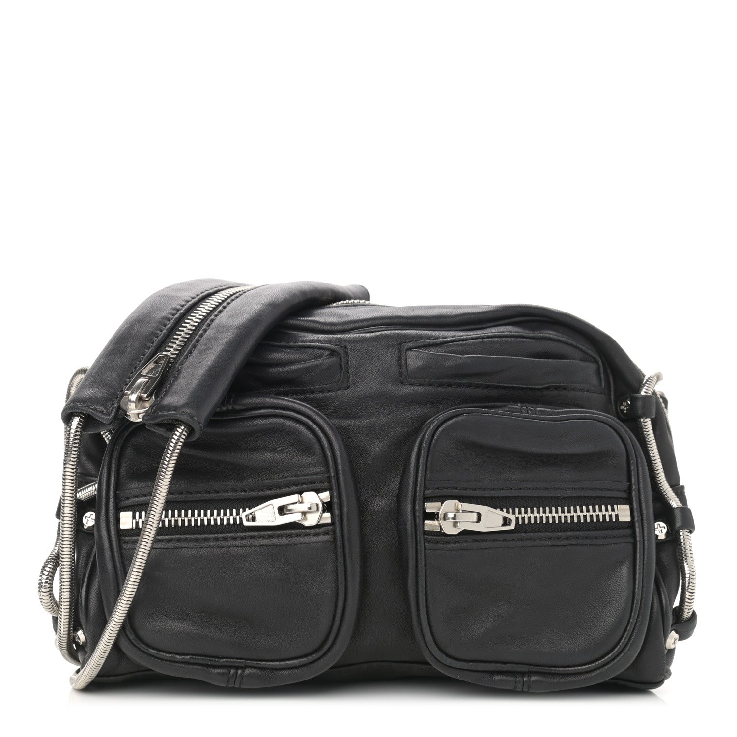 Alexander Wang Washed Lambskin Brenda Chain Black 1 of 11