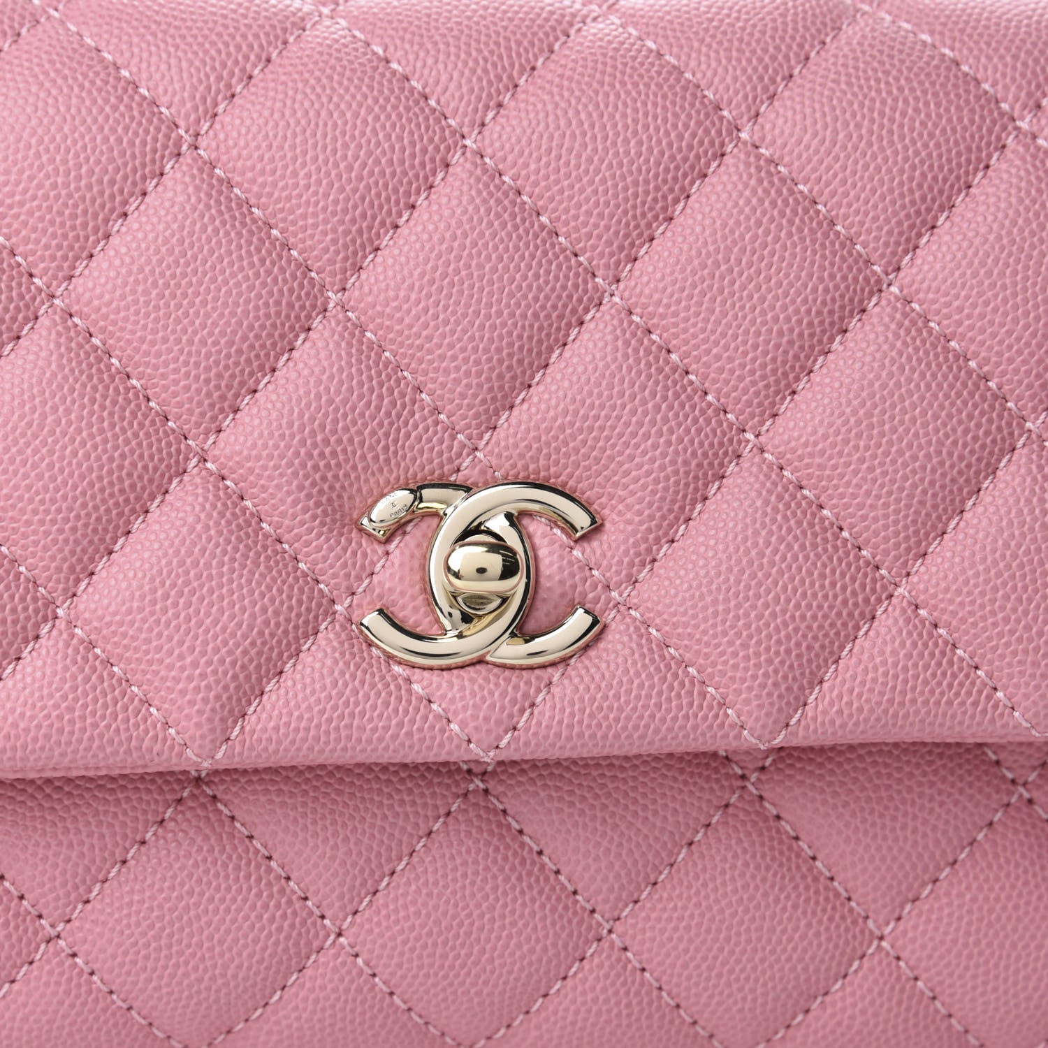 Chanel Caviar Quilted Mini Coco Handle Flap Pink 10 of 10
