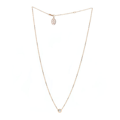 Cartier 18K Pink Gold Diamond LM D'Amour Pendant Necklace 3 of 5
