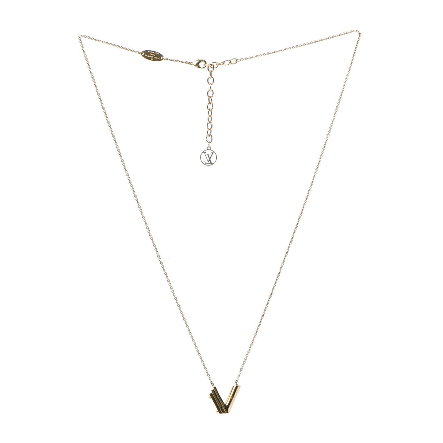 LV And Me Letter V Necklace Gold