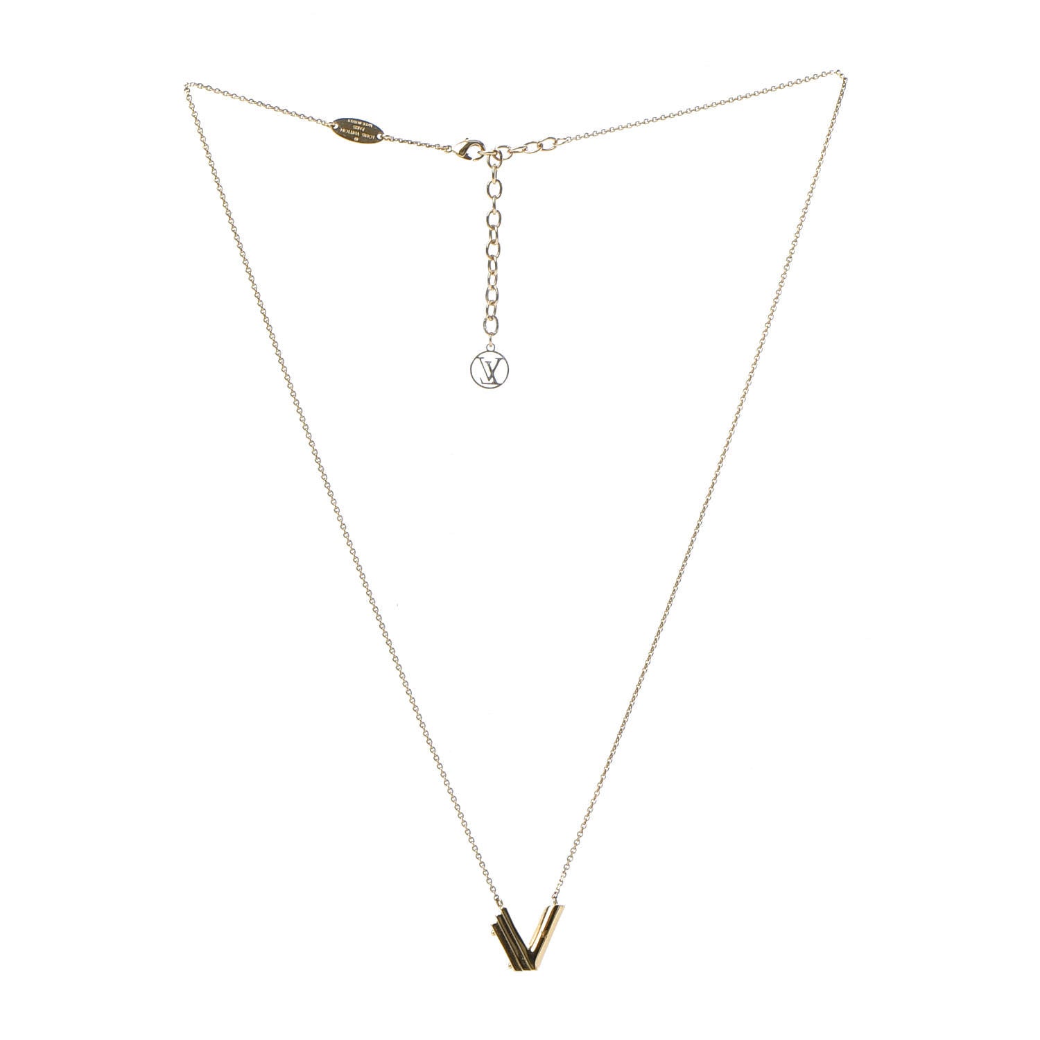 Louis Vuitton LV And Me Letter V Necklace Gold 3 of 7