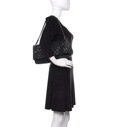 Chanel Aged Calfskin Quilted Coco Rider Fold Over Flap Black 2 of 10