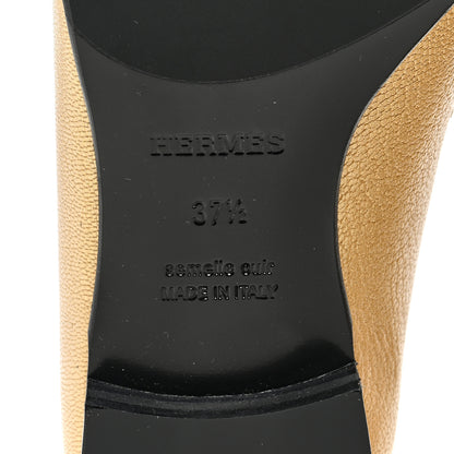 Hermes Metallic Goatskin Paris Loafers 37.5 Dore 6 of 9