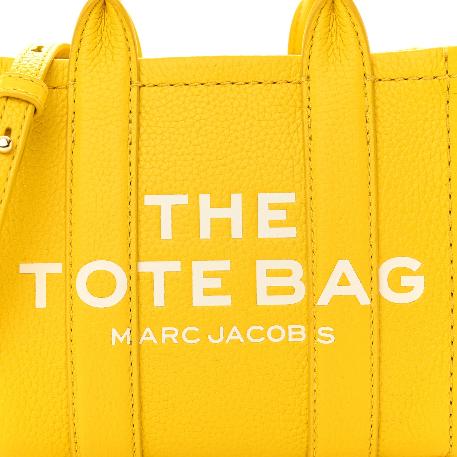 Marc Jacobs Grained Calfskin Micro The Tote Bag Yellow 8 of 10