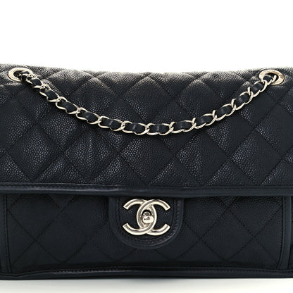 Chanel Caviar Quilted Large French Riviera Flap Black 9 of 11