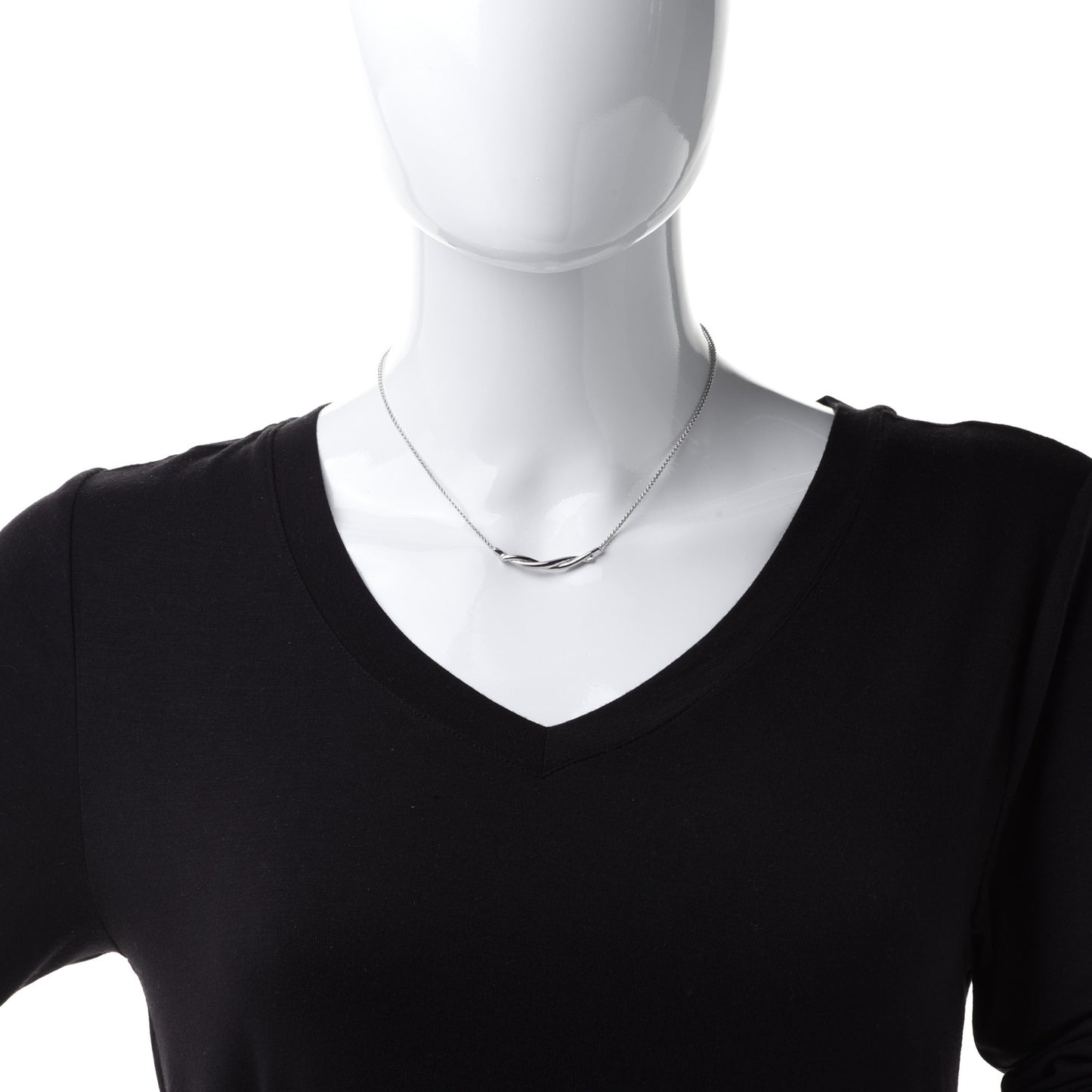 18K White Gold Entrelacés Necklace