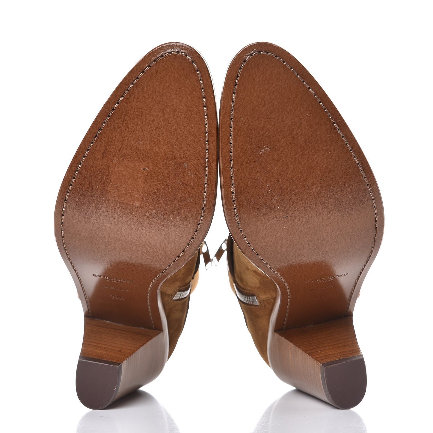 Suede Curtis Harness Ankle Booties 39.5 Tan