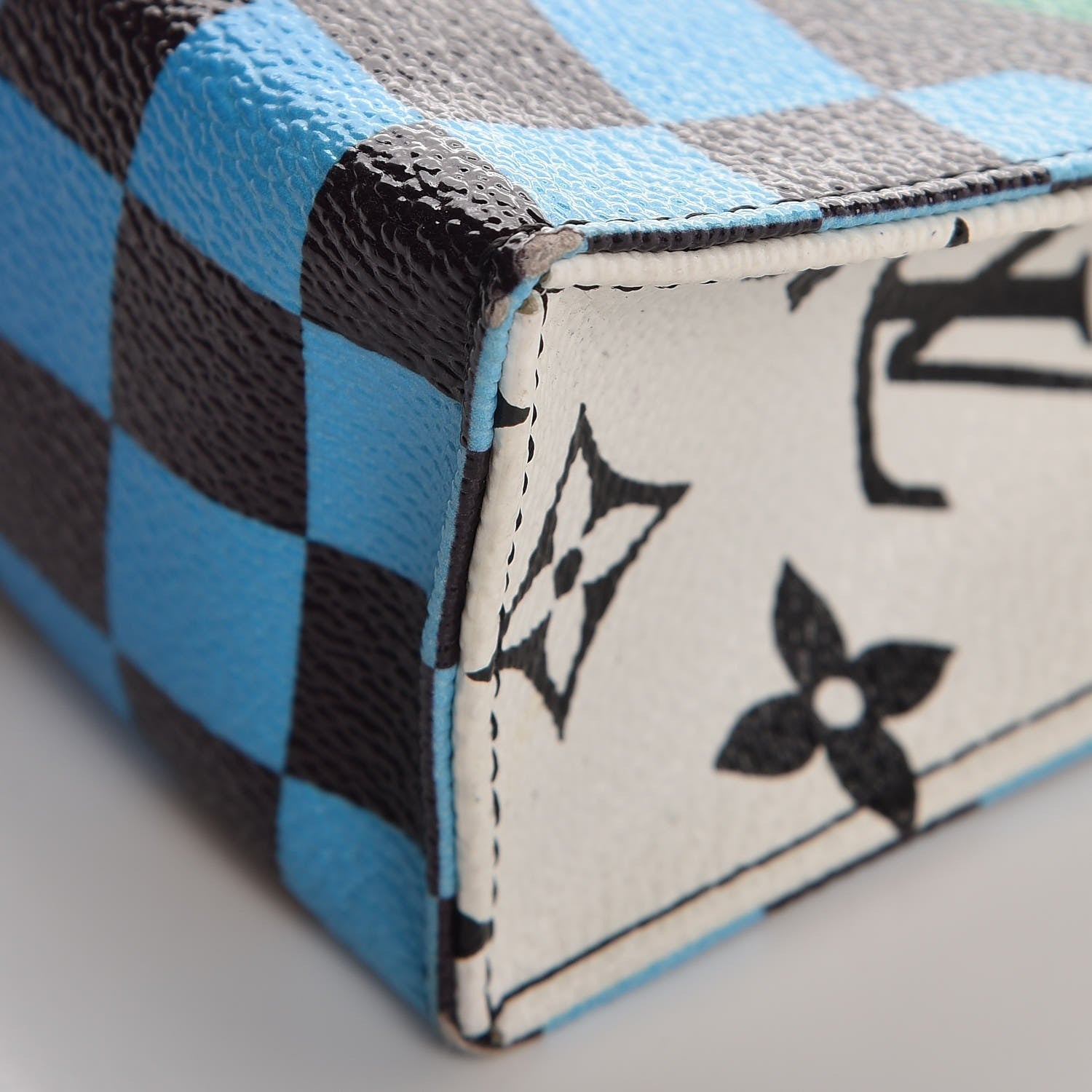 Louis Vuitton Damier Race Toiletry Pouch 26 Blue Vert 10 of 15
