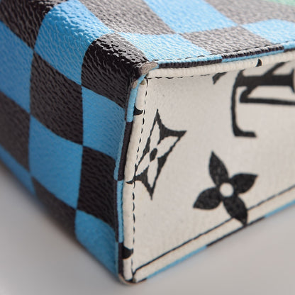 Louis Vuitton Damier Race Toiletry Pouch 26 Blue Vert 10 of 15