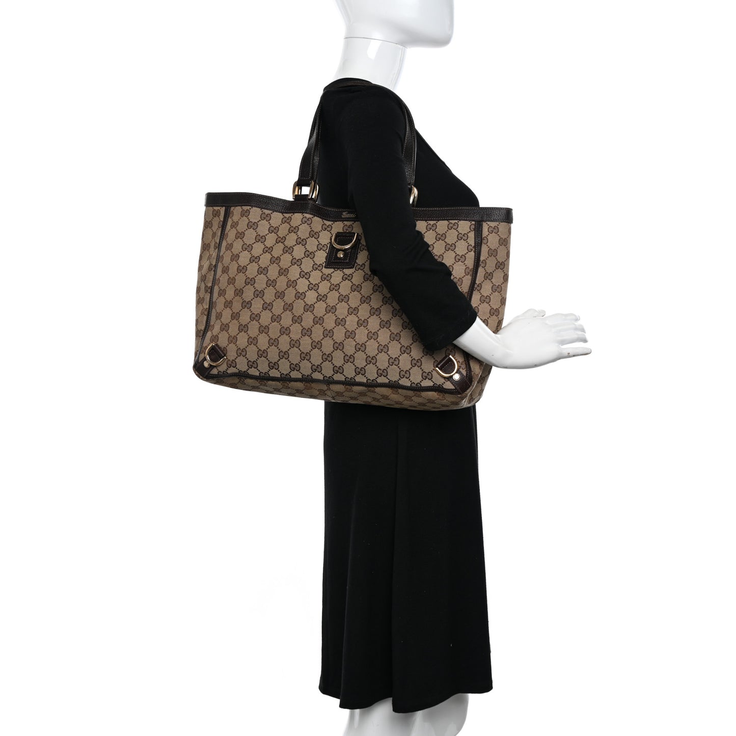 Monogram Large Abbey Tote Dark Brown