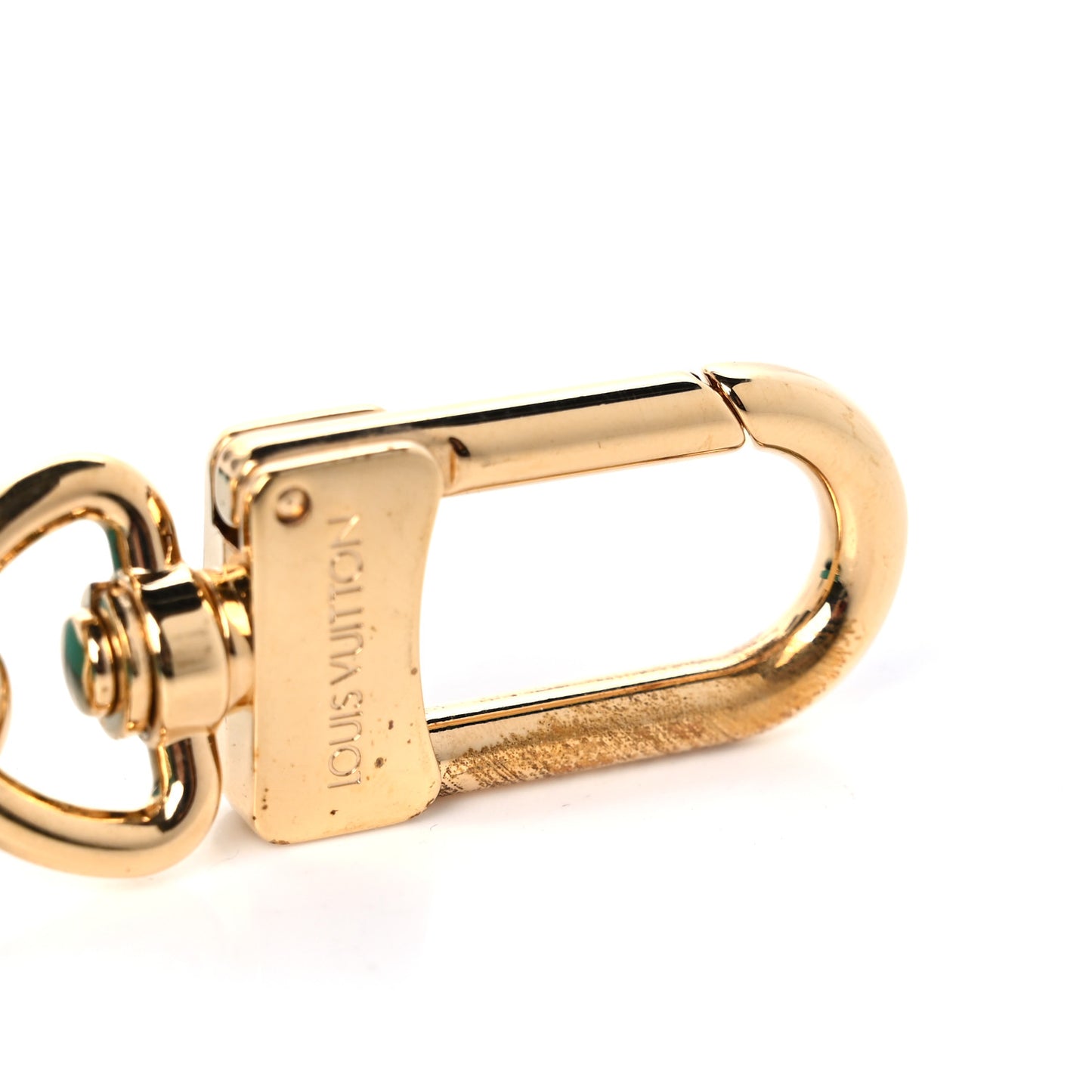 Monogram Illustre V Bag Charm Key Ring Turquoise