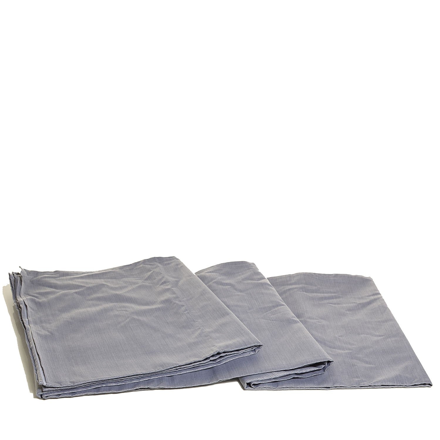 Hermes Jacquard Cotton Bosphore Bottom Flat Sheet Bleu Blanc 2 of 6