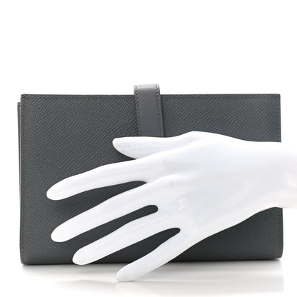 Celine Grained Calfskin Large Multifunction Strap Wallet Grey 2 of 9
