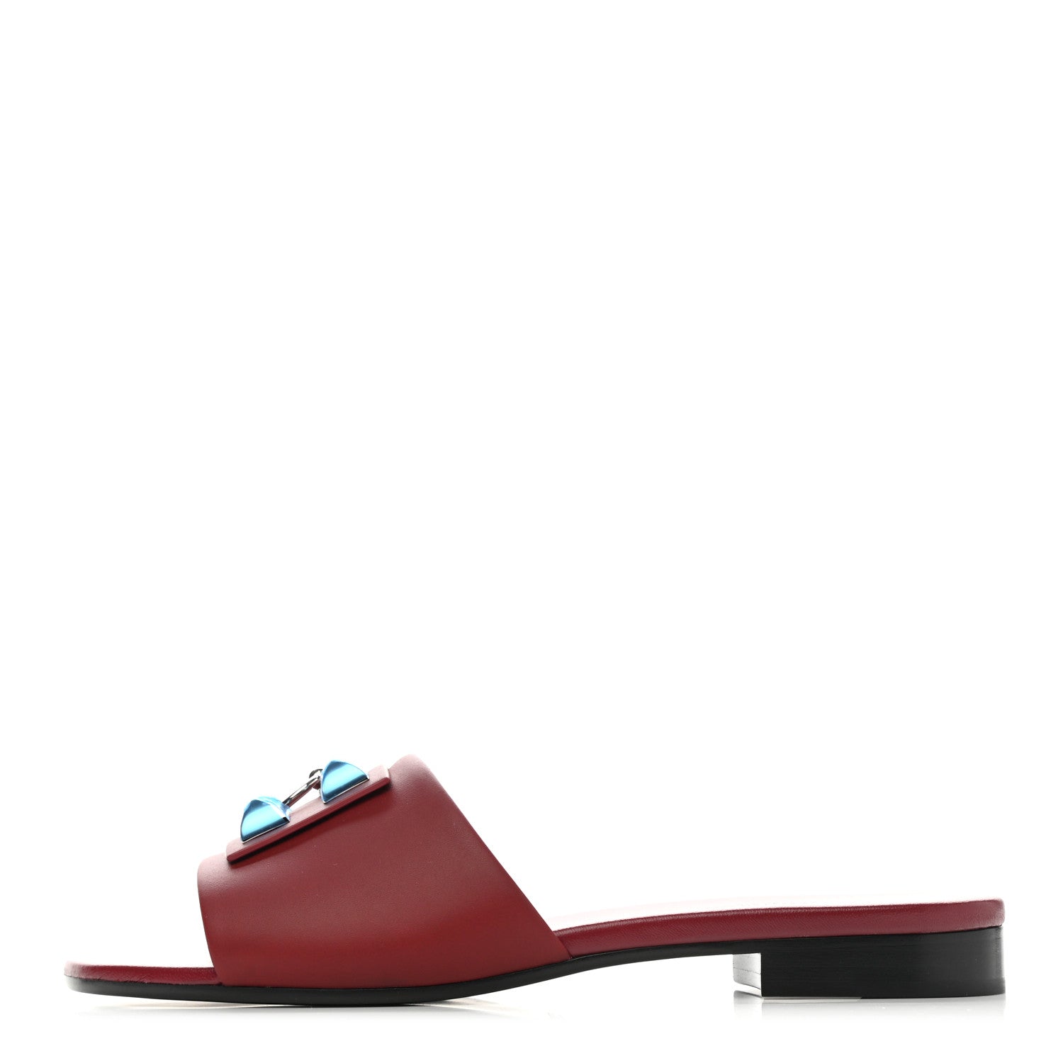 Hermes Calfskin Dune Sandals 38 Rouge Sangria 1 of 10