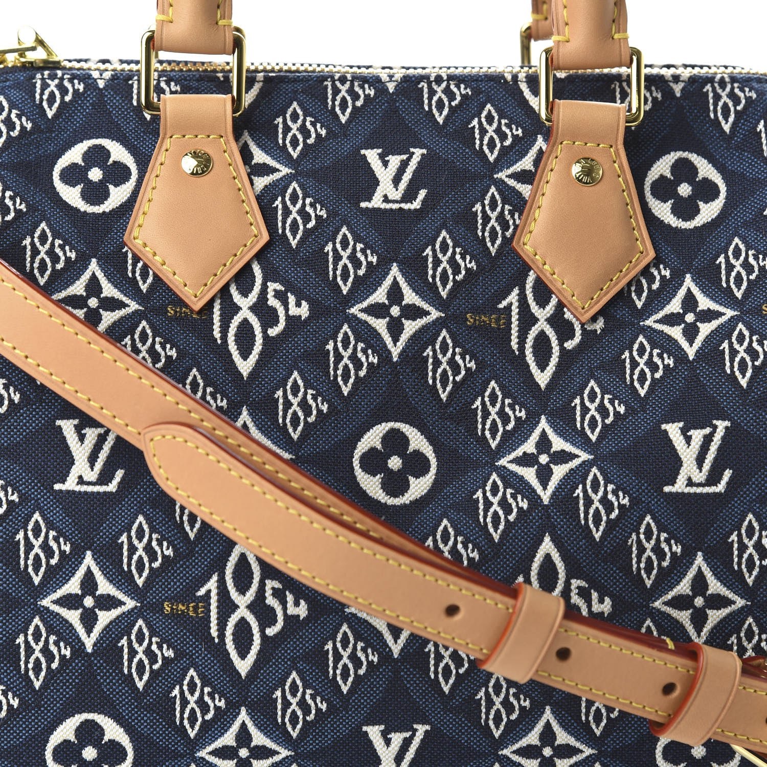 Louis Vuitton Jacquard Since 1854 Speedy Bandouliere 25 Blue 9 of 9
